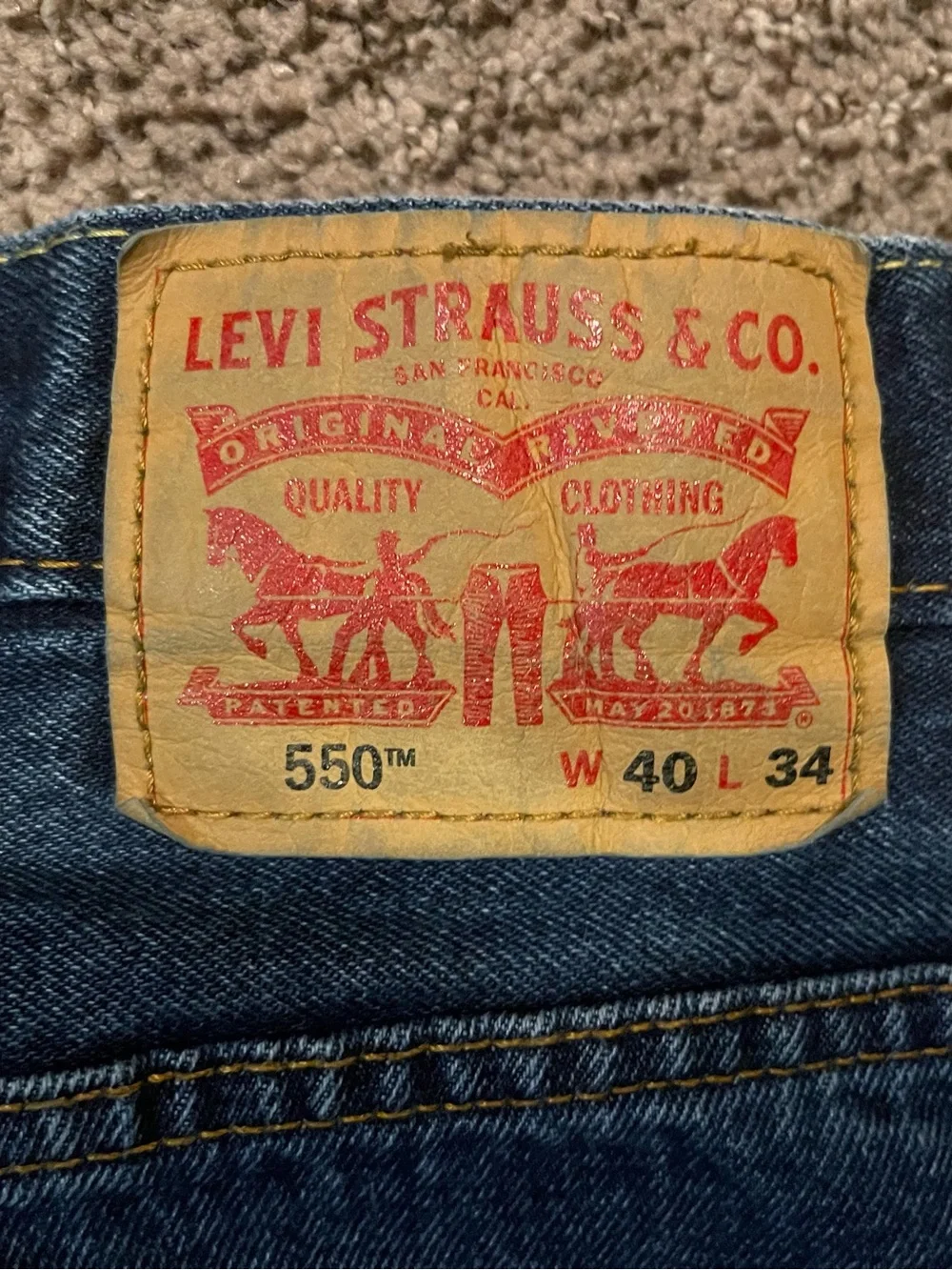 Levi's 550 Men's Jeans in Classic Blue Denim